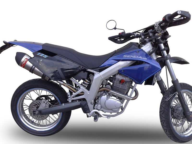GPR Exhaust System Derbi Senda 125 R-SM - SENDA Baja 2004-2012, Gpe Ann. titanium, Slip-on Exhaust Including Removable DB Killer and Link Pipe