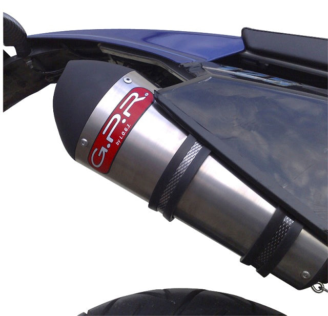 GPR Exhaust System Derbi Senda Drd 125 R / SM 2009-2013, Gpe Ann. titanium, Slip-on Exhaust Including Removable DB Killer and Link Pipe