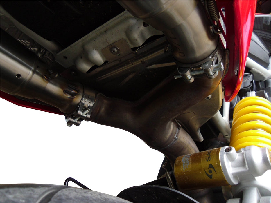 GPR Exhaust for Aprilia Dorsoduro 1200 2011-2016, GP Evo4 Poppy, Dual slip-on Including Removable DB Killers and Link Pipes