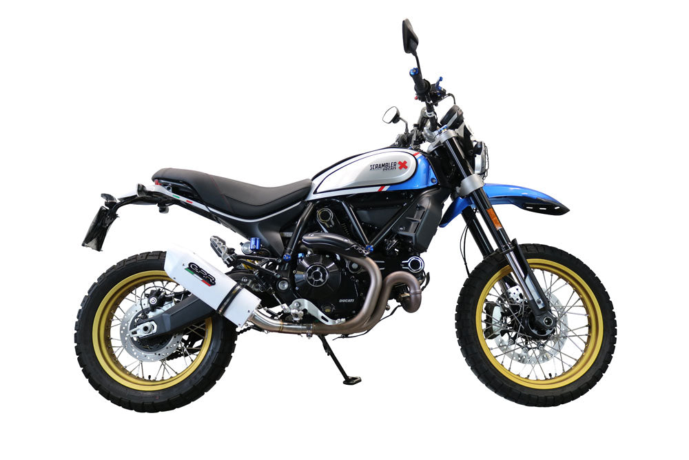 GPR Exhaust System Ducati Scrambler 800 Icon - Icon Dark 2021-2023, Albus Ceramic, Slip-on Exhaust Including Link Pipe and Removable DB Killer