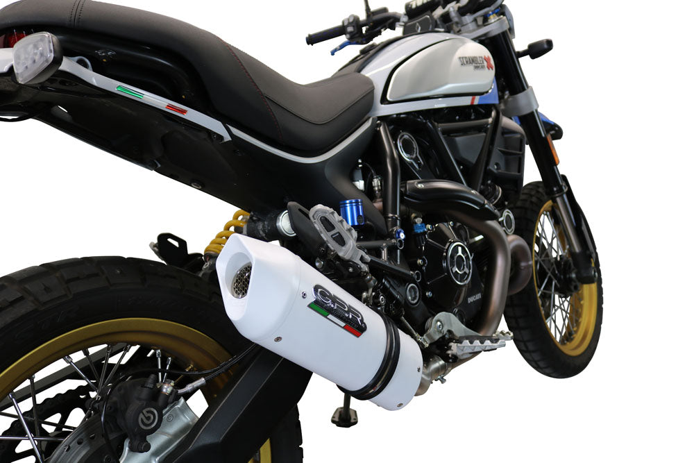 GPR Exhaust System Ducati Scrambler 800 Icon - Icon Dark 2021-2023, Albus Ceramic, Slip-on Exhaust Including Link Pipe and Removable DB Killer