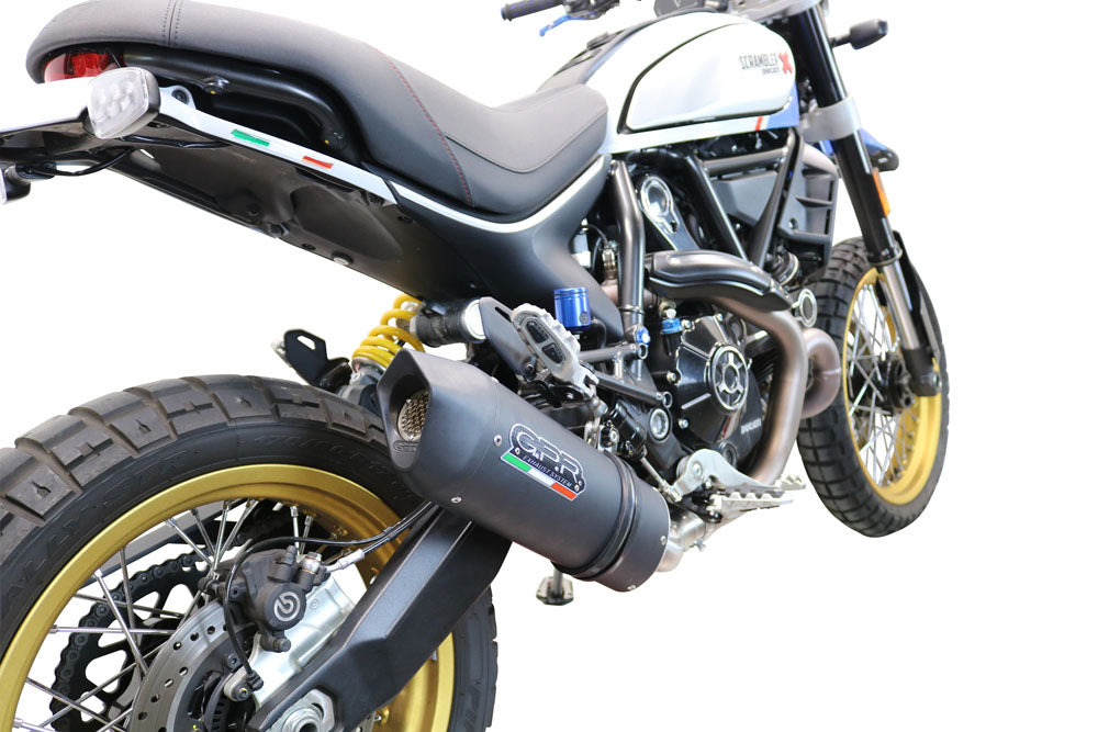 GPR Exhaust System Ducati Scrambler 800 Nightshift - Urban Motard 2021-2023, Furore Nero, Slip-on Exhaust Including Link Pipe and Removable DB Killer