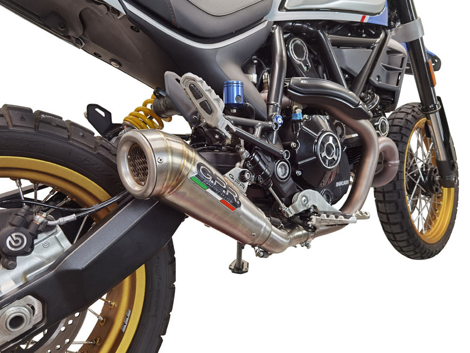 GPR Exhaust System Ducati Scrambler 800 Desert Sled - DS Fasthouse 2021-2023, Powercone Evo, Slip-on Exhaust Including Link Pipe and Removable DB Killer