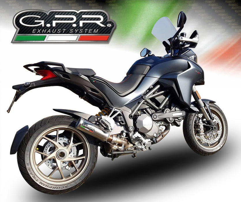 GPR Exhaust System Ducati Multistrada 1260 2018-2020, M3 Titanium Natural, Slip-on Exhaust Including Removable DB Killer and Link Pipe