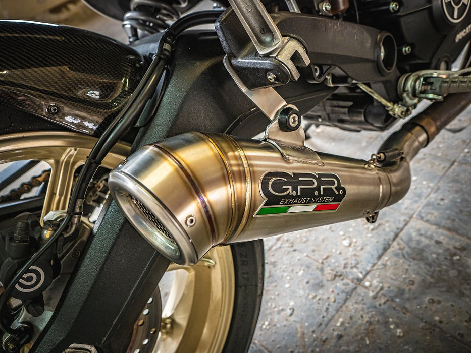 GPR Exhaust System Ducati Scrambler 800 2015-2016, Powercone Evo, Slip-on Exhaust Including Removable DB Killer and Link Pipe