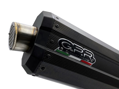 GPR Exhaust for Aprilia Caponord 1200 2013-2015, DUNE Poppy, Slip-on Exhaust Including Removable DB Killer and Link Pipe