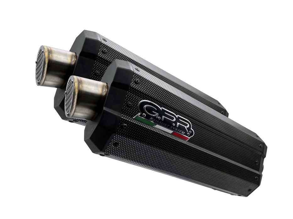GPR Exhaust for Bmw K1600GT 2017-2021, DUNE Poppy, Dual slip-on Including Removable DB Killers and Link Pipes