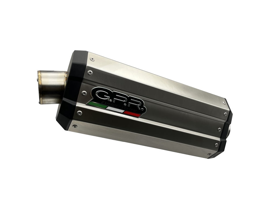 GPR Exhaust for Bmw R1200RT LC 2014-2016, DUNE Titanium, Slip-on Exhaust Including Removable DB Killer and Link Pipe