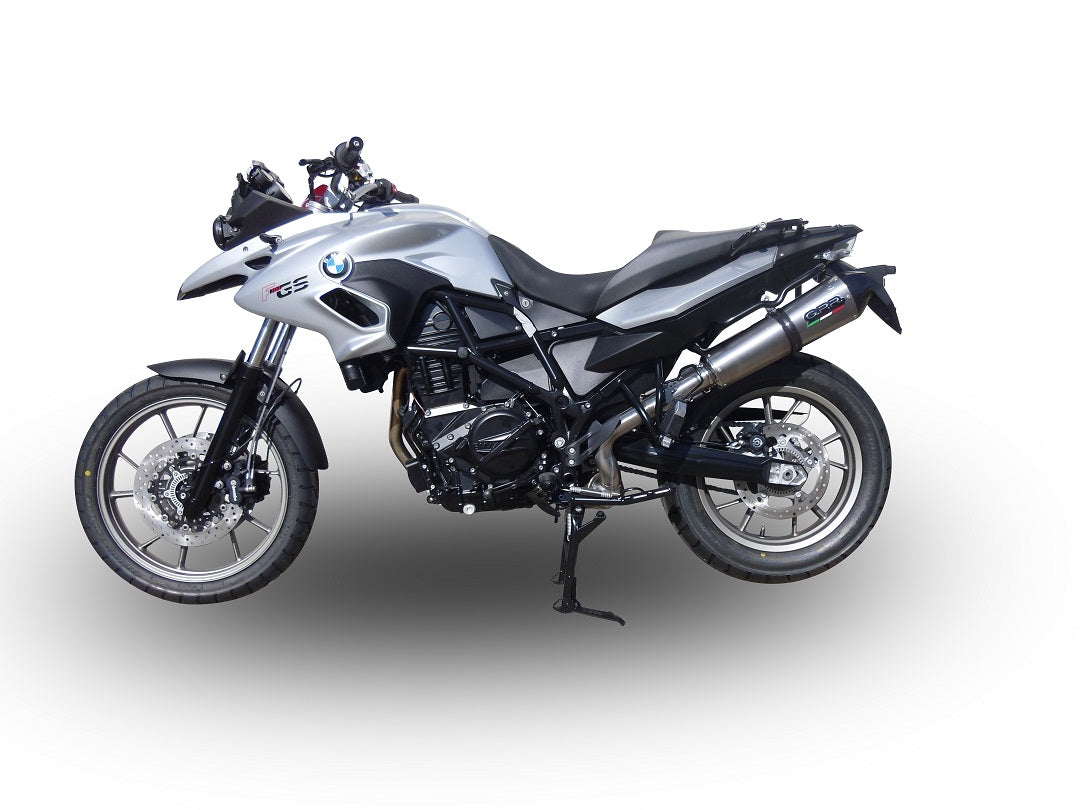 GPR Exhaust for Bmw F700GS 2016-2018, GP Evo4 Poppy, Slip-on Exhaust Including Removable DB Killer and Link Pipe