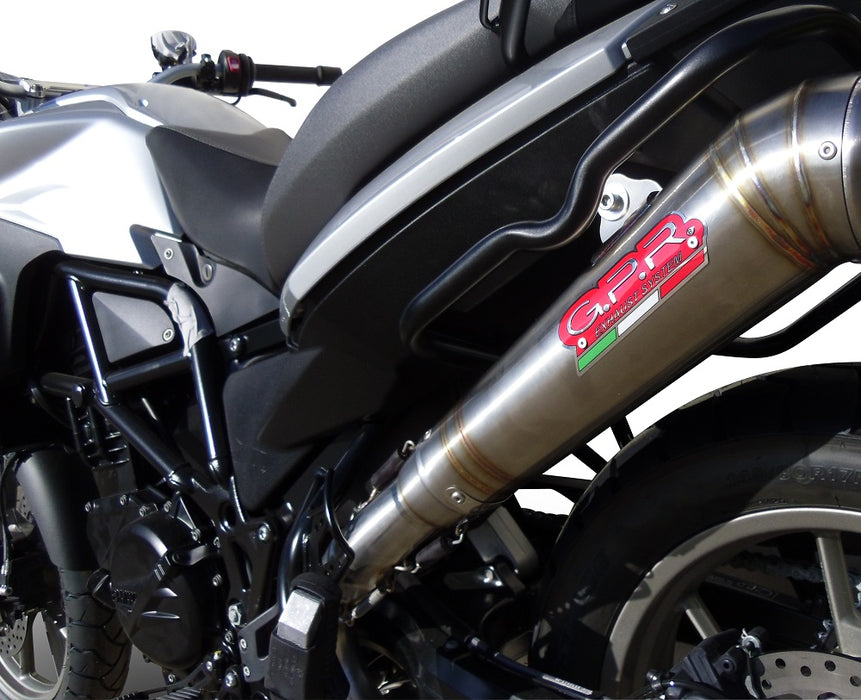 GPR Exhaust for Bmw F700GS 2011-2015, Powercone Evo, Slip-on Exhaust Including Removable DB Killer and Link Pipe
