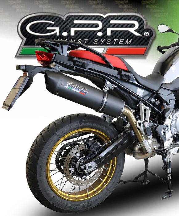 GPR Exhaust for Bmw F700GS 2021-2023, Furore Evo4 Poppy, Slip-on Exhaust Including Removable DB Killer and Link Pipe