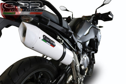 GPR Exhaust for Bmw F700GS 2018-2020, Albus Evo4, Slip-on Exhaust Including Removable DB Killer and Link Pipe