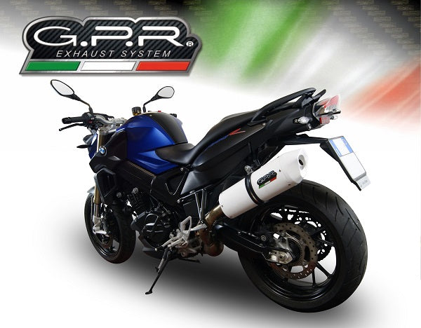 GPR Exhaust for Bmw F800R 2017-2019, Albus Evo4, Slip-on Exhaust Including Removable DB Killer and Link Pipe