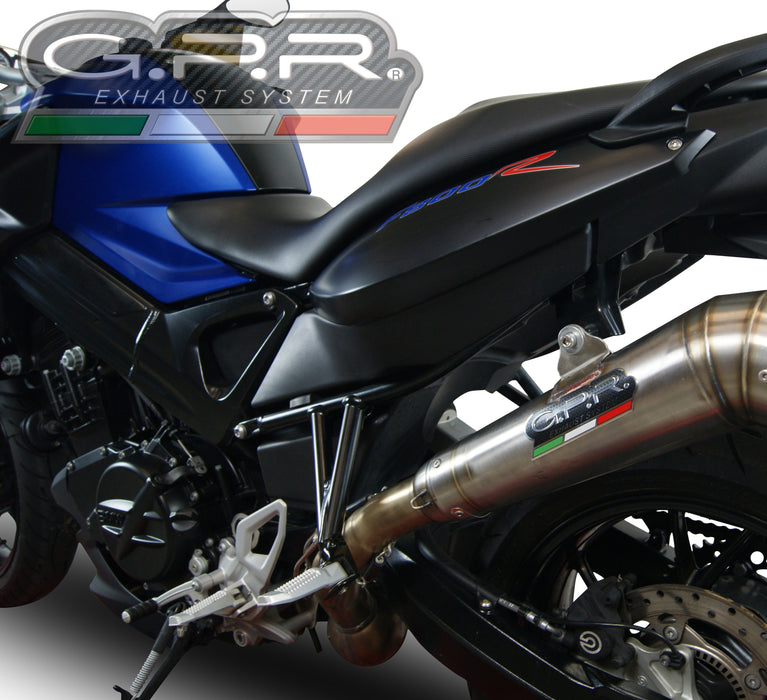 GPR Exhaust for Bmw F800R 2017-2019, Powercone Evo, Slip-on Exhaust Including Removable DB Killer and Link Pipe