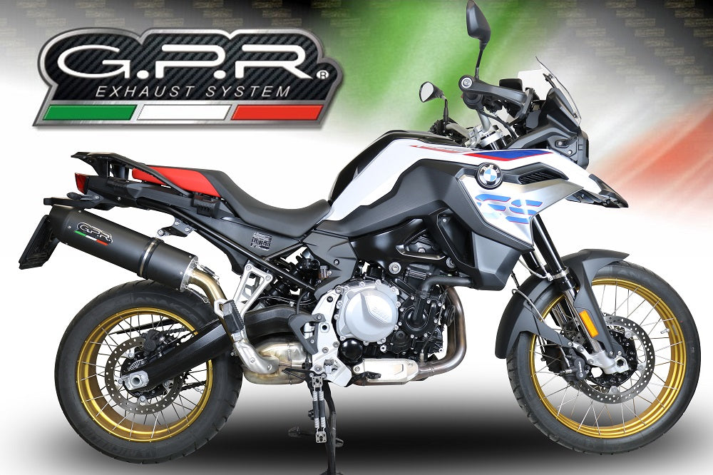 GPR Exhaust for Bmw F850GS - Adventure 2021-2022, Furore Evo4 Nero, Slip-on Exhaust Including Removable DB Killer and Link Pipe