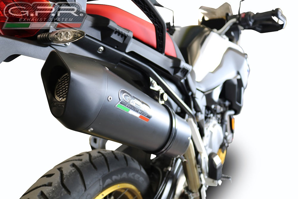 GPR Exhaust for Bmw F850GS - Adventure 2021-2022, Furore Evo4 Nero, Slip-on Exhaust Including Removable DB Killer and Link Pipe