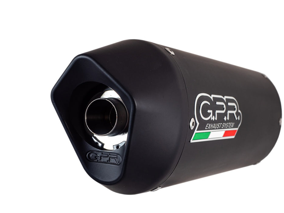 GPR Exhaust System Yamaha WR125X 2009-2014, Furore Nero, Slip-on Exhaust Including Removable DB Killer and Link Pipe