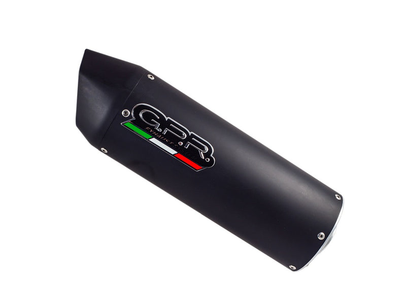 GPR Exhaust System Husqvarna TE 125 4T 2010-2013, Furore Nero, Slip-on Exhaust Including Removable DB Killer and Link Pipe