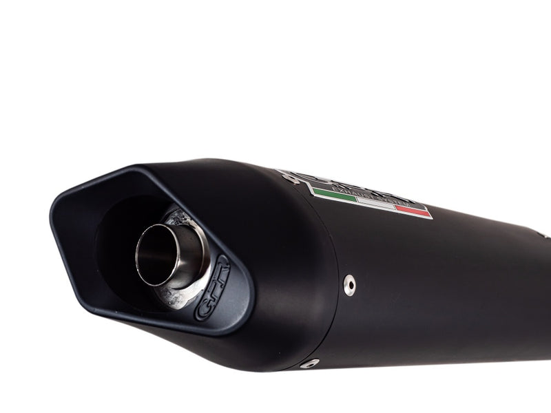 GPR Exhaust System Derbi Senda Drd 125 R / SM 2009-2013, Furore Nero, Slip-on Exhaust Including Removable DB Killer and Link Pipe