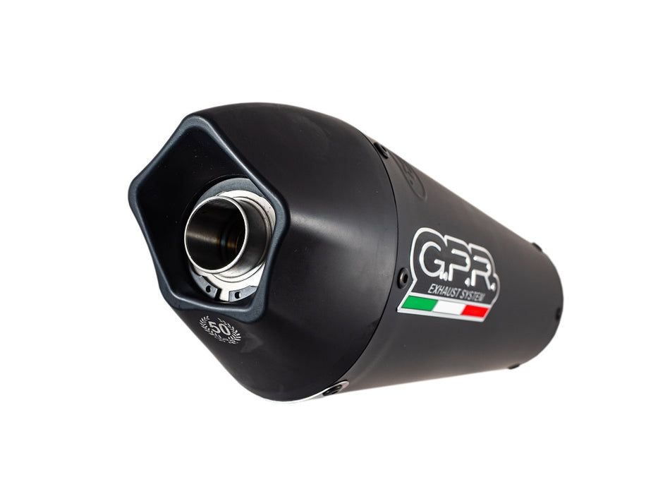 GPR Exhaust System Gilera Gp 800 2008-2013, Gpe Ann. Black titanium, Mid-Full System Exhaust Including Removable DB Killer