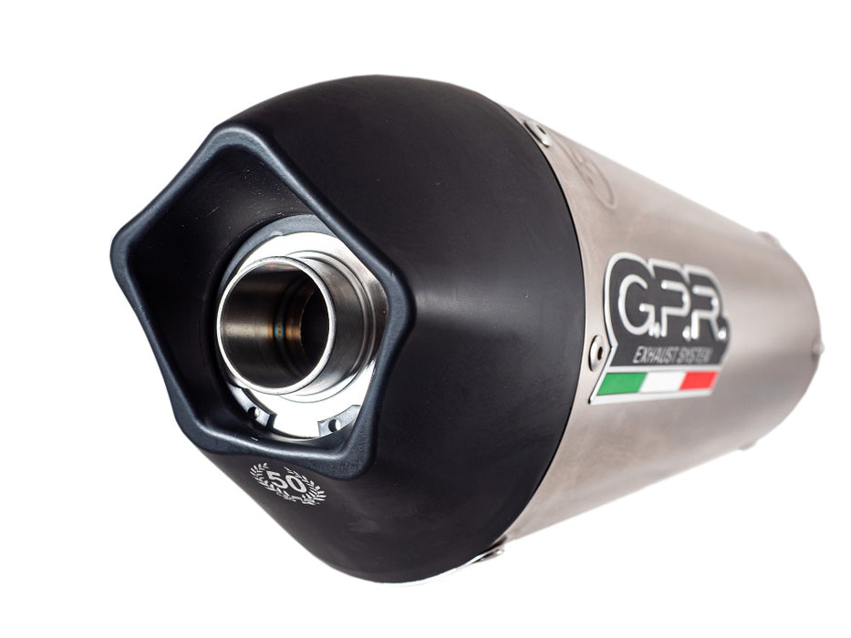 GPR Exhaust for Aprilia Tuono V4 1100 - Rr - Factory 2015-2016, Gpe Ann. titanium, Slip-on Exhaust Including Removable DB Killer and Link Pipe