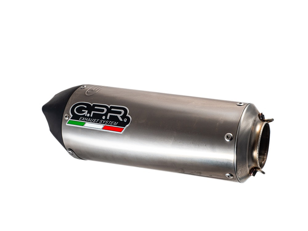 GPR Exhaust for Benelli Trk 502 X 2017-2020, GP Evo4 Titanium, Slip-on Exhaust Including Removable DB Killer and Link Pipe