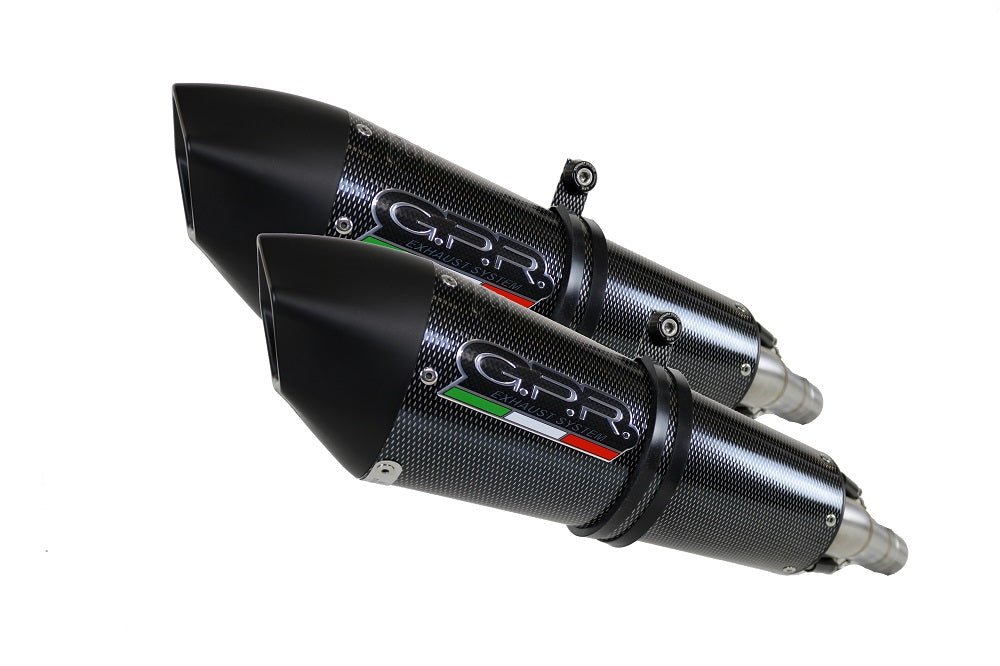 GPR Exhaust System Ducati Monster 696 2008-2014, Gpe Ann. Poppy, Dual slip-on Including Removable DB Killers and Link Pipes