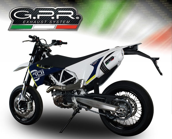 GPR Exhaust System Husqvarna Enduro 701 2021-2023, Albus Evo4, Slip-on Exhaust Including Link Pipe and Removable DB Killer