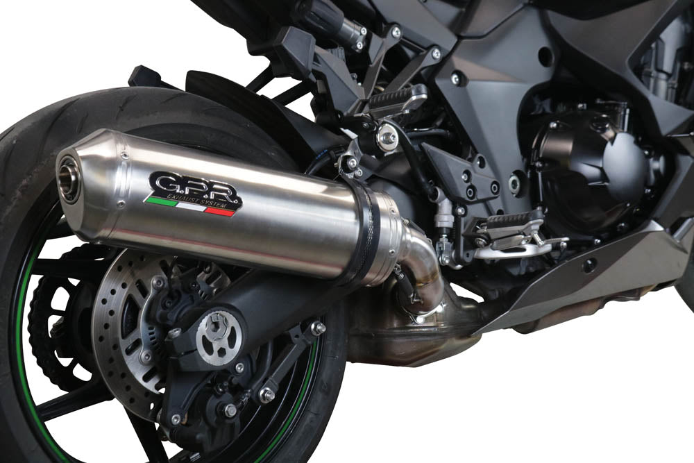 GPR Exhaust Kawasaki Ninja 1000 Sx 2021-2023, Satinox, Slip-on Exhaust Including Removable DB Killer and Link Pipe
