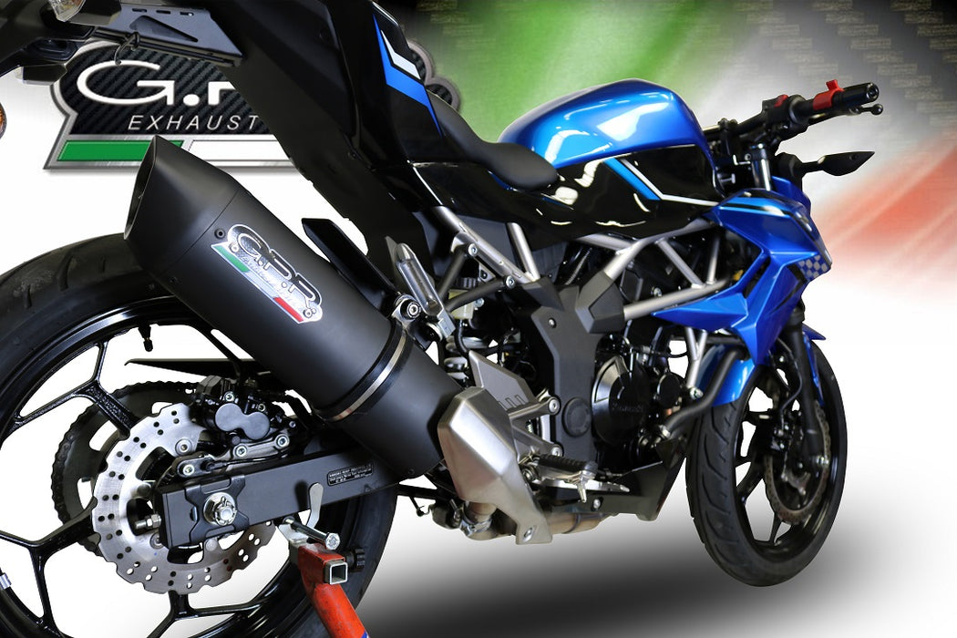 GPR Exhaust System Kawasaki Ninja125 2021-2023, Furore Evo4 Nero, Slip-on Exhaust Including Removable DB Killer and Link Pipe