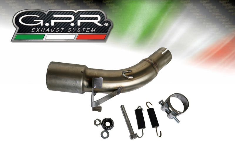GPR Exhaust System Kawasaki Z125 2021-2023, Satinox, Slip-on Exhaust Including Removable DB Killer and Link Pipe
