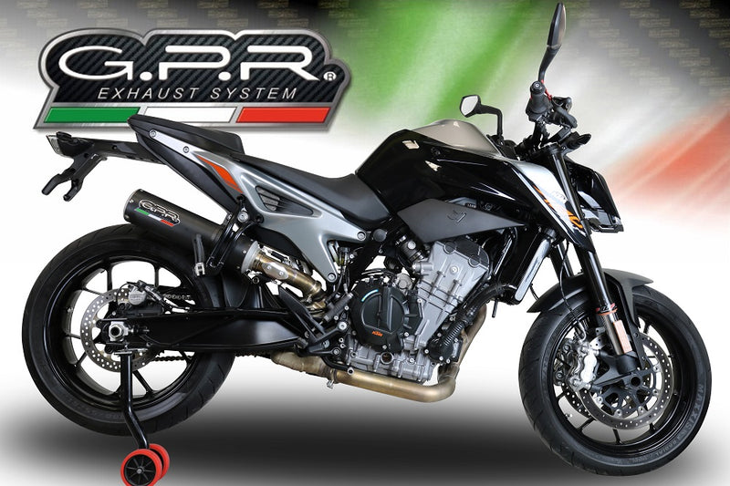GPR Exhaust System Ktm Duke 790 2017-2020, M3 Black Titanium, Slip-on Exhaust Including Removable DB Killer and Link Pipe
