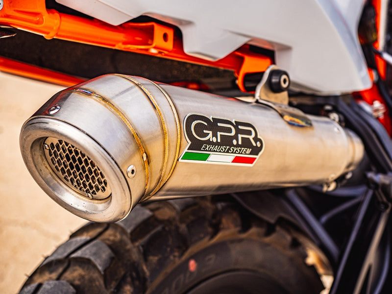 GPR Exhaust System Ktm Adventure 890 2021-2023, Powercone Evo, Slip-on Exhaust Including Removable DB Killer and Link Pipe