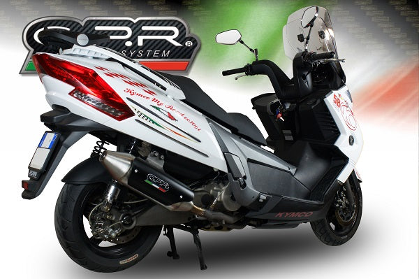 GPR Exhaust System Kymco Myroad 700 2012-2016, Power Bomb, Slip-on Exhaust Including Removable DB Killer and Link Pipe