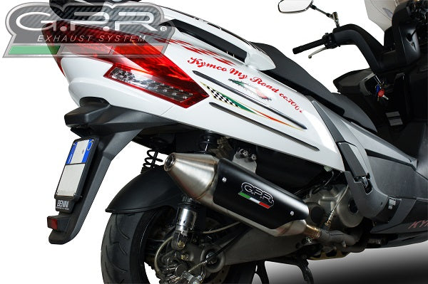 GPR Exhaust System Kymco Myroad 700 2012-2016, Power Bomb, Slip-on Exhaust Including Removable DB Killer and Link Pipe
