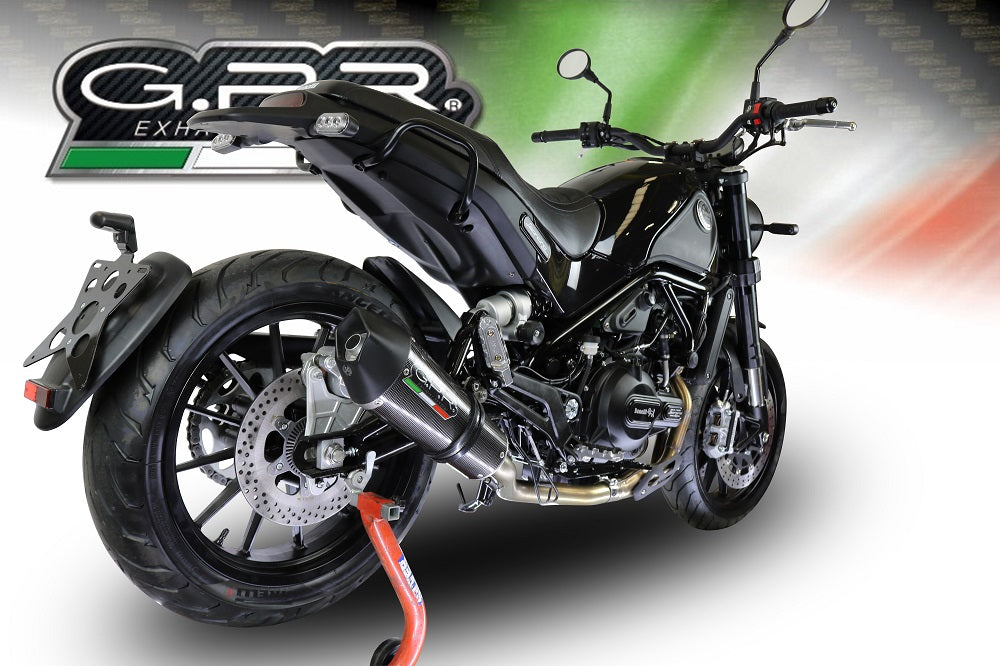 GPR Exhaust for Benelli Leoncino 500 Trail 2017-2020, Gpe Ann. Poppy, Slip-on Exhaust Including Removable DB Killer and Link Pipe