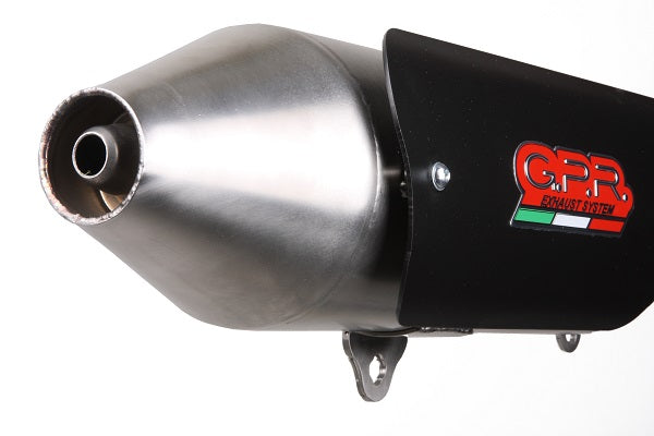 GPR Exhaust System Quadro 3 2014-2017, Power Bomb, Slip-on Exhaust Including Removable DB Killer and Link Pipe