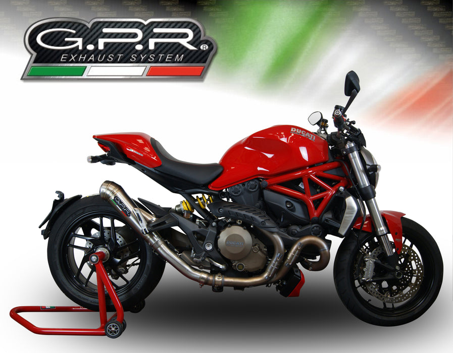 GPR Exhaust System Ducati Monster 1200 1200S 1200R 2017-2021, Powercone Evo, Slip-on Exhaust Including Link Pipe and Removable DB Killer