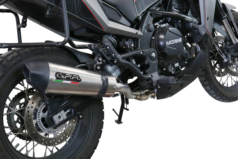 GPR Exhaust System Moto Morini X-CAPE 650 2021-2023, Gpe Ann. titanium, Mid-Full System Exhaust Including Removable DB Killer