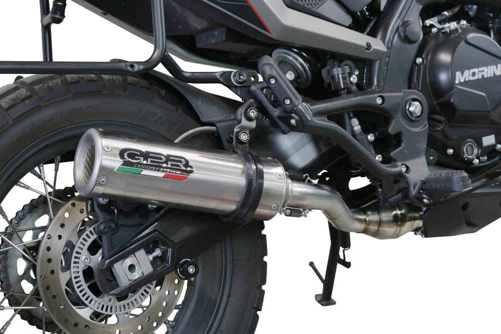 GPR Exhaust System Moto Morini X-CAPE 650 2021-2023, M3 Inox , Mid-Full System Exhaust Including Removable DB Killer