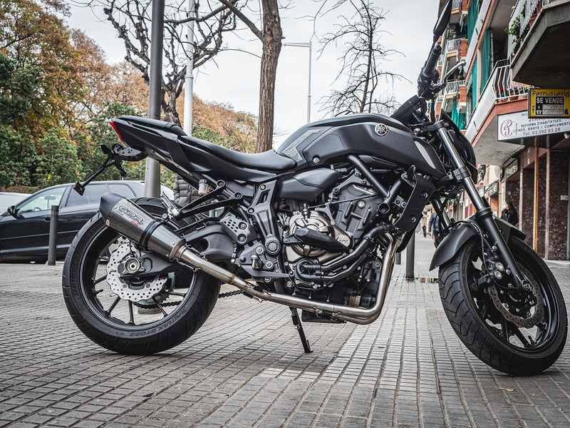 GPR Exhaust System Yamaha MT07 2017-2020, GP Evo4 Poppy, Full System Exhaust, Including Removable DB Killer