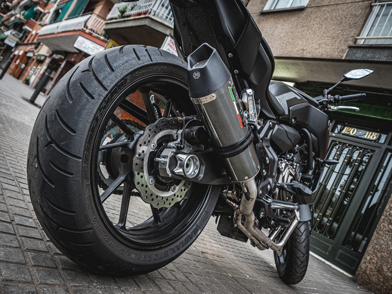 GPR Exhaust System Yamaha MT07 2017-2020, GP Evo4 Poppy, Full System Exhaust, Including Removable DB Killer
