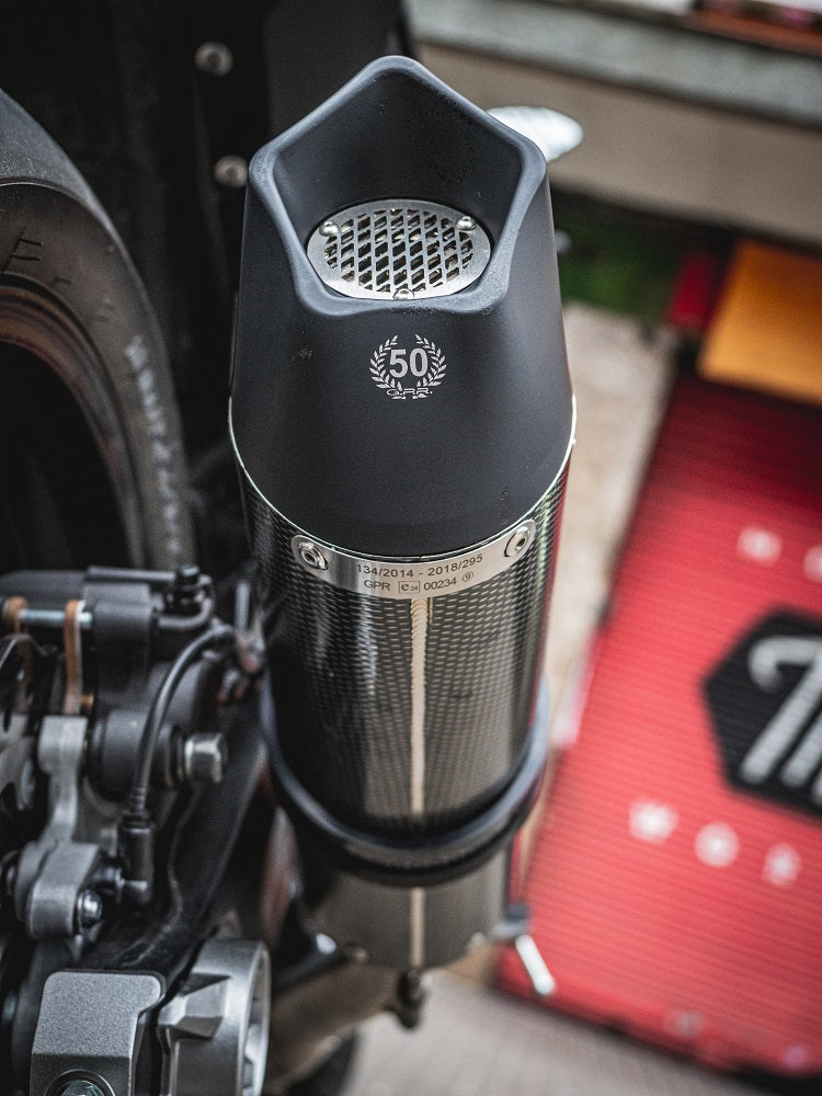 GPR Exhaust System Yamaha MT07 2017-2020, GP Evo4 Poppy, Full System Exhaust, Including Removable DB Killer