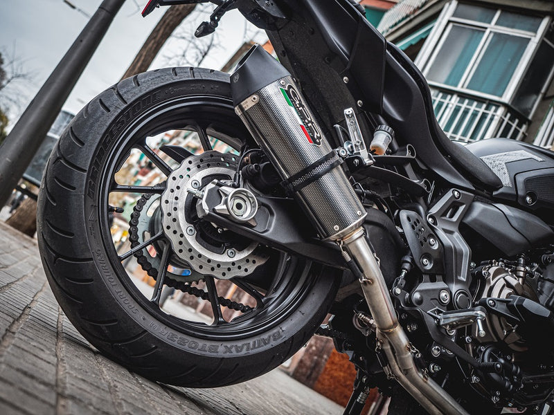 GPR Exhaust System Yamaha MT07 2017-2020, GP Evo4 Poppy, Full System Exhaust, Including Removable DB Killer