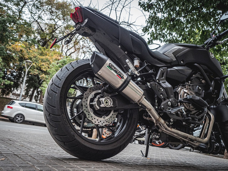 GPR Exhaust System Yamaha MT07 2014-2016, Gpe Ann. titanium, Full System Exhaust, Including Removable DB Killer