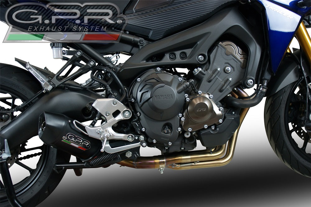 GPR Exhaust System Yamaha Tracer 900 FJ09 TR 2017-2020, Furore Evo4 Nero, Full System Exhaust, Including Removable DB Killer