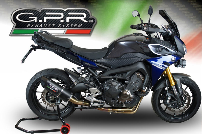 GPR Exhaust System Yamaha Tracer 900 FJ09 TR 2017-2020, Furore Evo4 Nero, Full System Exhaust, Including Removable DB Killer