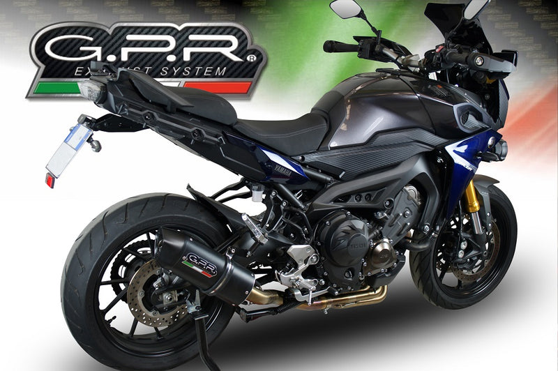 GPR Exhaust System Yamaha Tracer 900 FJ09 TR 2017-2020, Furore Evo4 Nero, Full System Exhaust, Including Removable DB Killer