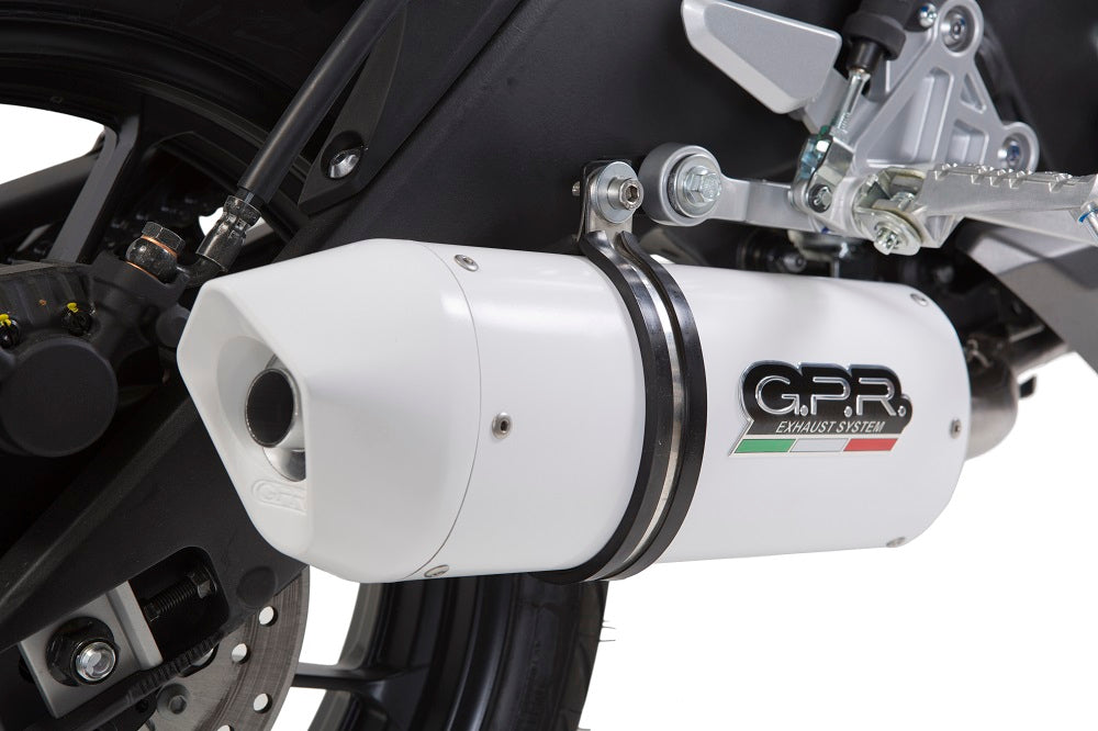 GPR Exhaust System Yamaha Mt 125 2017-2019, Albus Ceramic, Slip-on Exhaust Including Link Pipe and Removable DB Killer