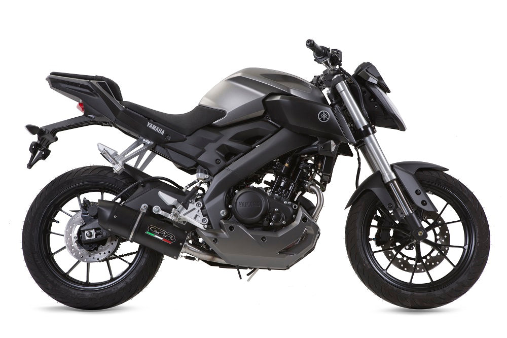GPR Exhaust System Yamaha Mt 125 2017-2019, Furore Poppy, Full System Exhaust, Including Removable DB Killer